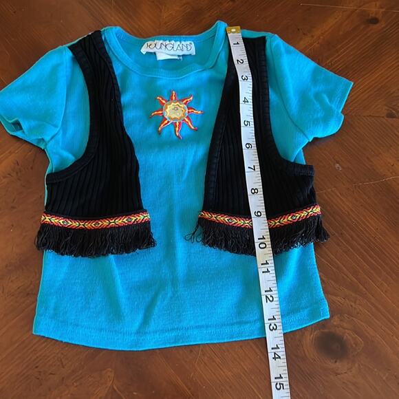 Youngland  2 Piece Southwest Style Dress Girls Size 5 Fringed - Picture 10 of 10